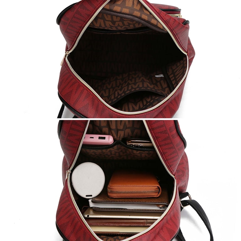 MKF Red Signature Backpack Bag MKF Collection by Mia K.Torra Signature Women Backpack  main image 3