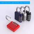 thumbnail image 4 of 4Pcs Combination Padlock, Heavy Duty Metal Code Padlock, Water Resistant Rust Resistant Code Padlock, Combination Lock for Suitcase, Exterior Door, Locker (Black, Red, Silver, Blue), 4 of 7