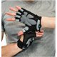 thumbnail image 4 of Half Finger Gym Gloves Big Size weightlifting fit Black L 19.5-21.5cm, 4 of 5