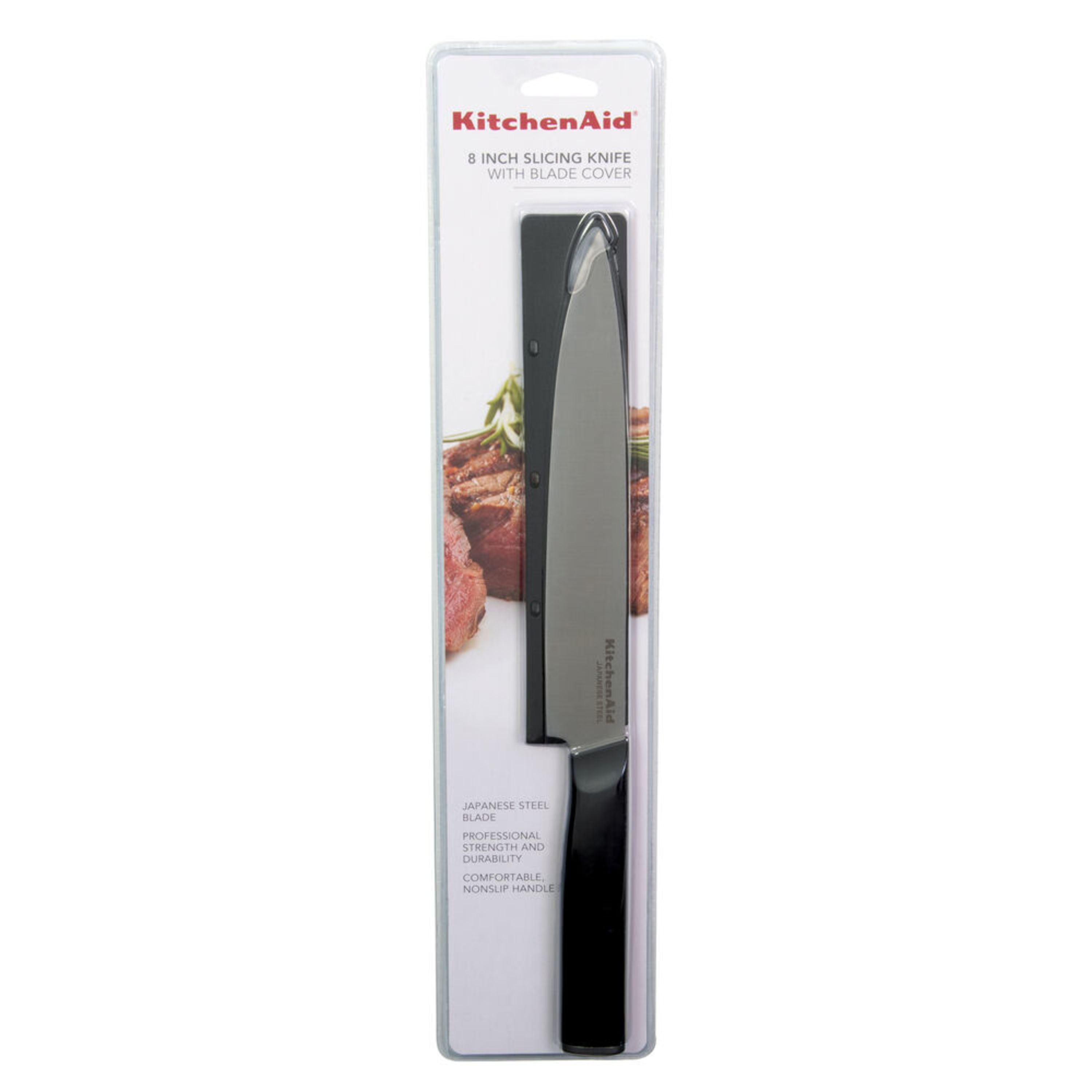 Kitchenaid Classic Slicing/Carving Knife with Endcap and Blade Cover, 8-inch, Black