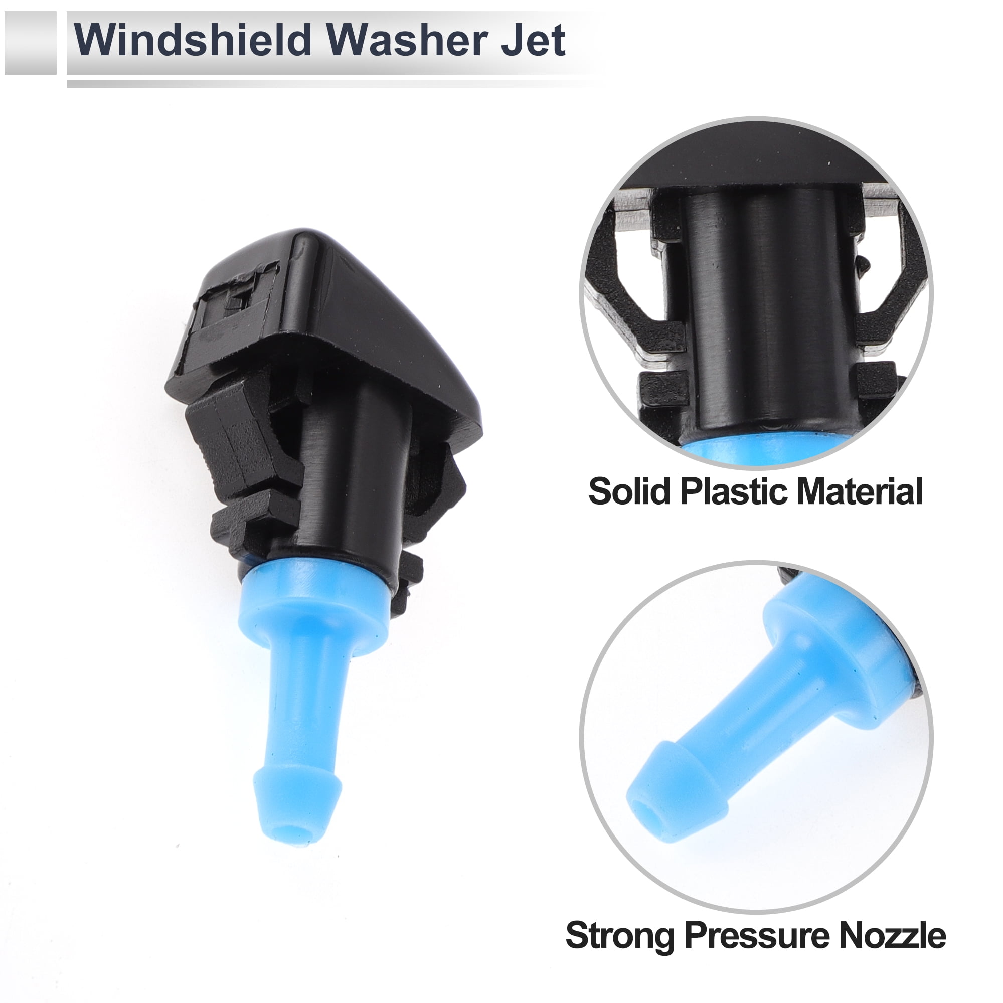 Unique Bargains Washer Nozzle for Jeep Patriot 2008-2017 Front Plastic 1 Set