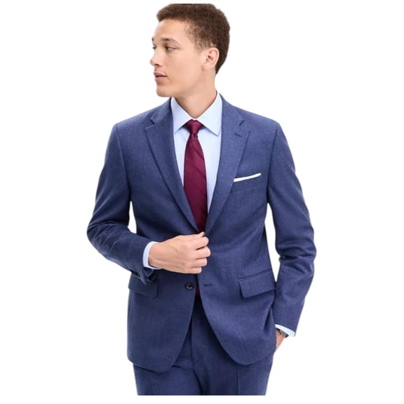 Tommy Hilfiger Mens Modern fit Suit Jacket Blazer 46 R Navy Blue Solid Wool