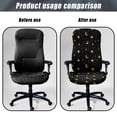 thumbnail image 4 of HELLHERO Moon Star Print Office Chair Slipcover Elastic, Washable Rotating Chairs Cover, High Back Office Seat Cover Size S, 4 of 7