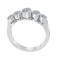 thumbnail image 3 of MauliJewels Rings for Women 0.50 Carat 5 Stone Engagement Wedding Band prong 14K Solid White Gold Genuine Diamond Wedding Jewelry Collection, 3 of 4