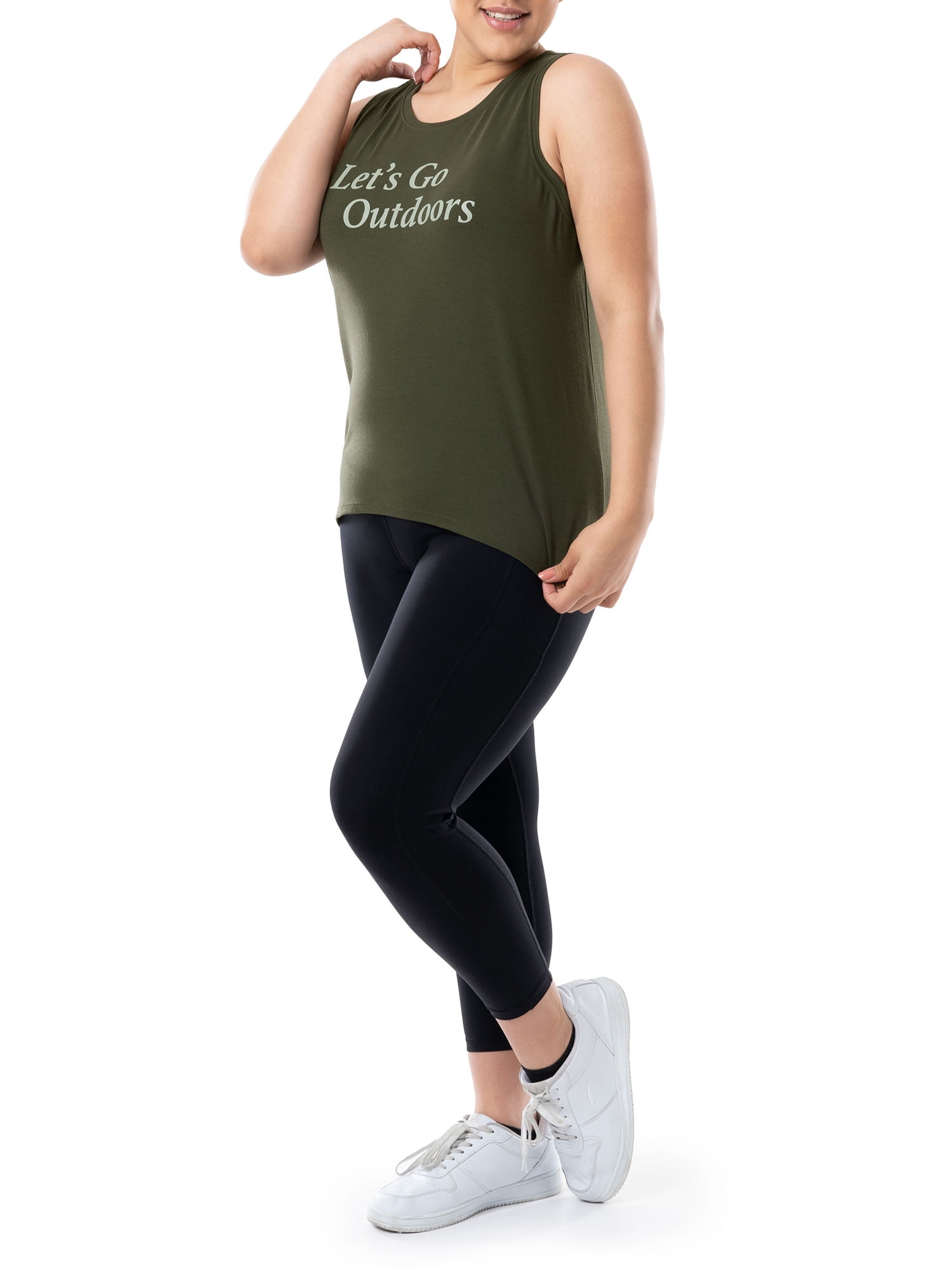 Athletic Works Women's Plus Graphic Tank Bundle, 2-pack