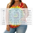 thumbnail image 3 of Women Plus Size Sleeveless V-Neck Tie Dye Tank Top, Loose Flowy Curved Hem Casual Summer Blouse, 3 of 8