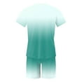 thumbnail image 5 of Men'S 2 Piece Summer Vacation Outfits Fashion Casual Summer Oversize Tee Shirt Shorts Set Athletic Running Gym Outfits (Green,2XL), 5 of 5