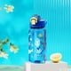 thumbnail image 4 of Botella de agua a prueba de derrames para niños, vaso con forma de dibujos animados, de gran capacidad, con pajitas y tapas, 600Ml, 4 of 5