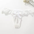 thumbnail image 2 of Panties for Women Cute Thongs for Women White Sheer Thong Pearl Thong L, 2 of 3
