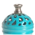 thumbnail image 2 of Northlight 9.25" Shiny Cutout Outdoor Patio Bottle Vase - Blue/Gray, 2 of 3