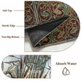 thumbnail image 6 of Round Area Rug 5 Ft, Vintage Cranes Washable Non-Slip Circle Carpet for Living Room/Bedroom, Country Retro Chic Glass Flower Textured Low-Profile Runner Mats Collection Rugs for Indoor, 6 of 8