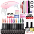 thumbnail image 1 of All-in-One Beginner Nail Art Kit with 6W UV Lamp, 10 Nail Polishes, Base/Top Coat, Stickers, Rhinestones, Tools Set for Professional & Home Use – Perfect for Natural/Artificial Nails, Quick-Drying &, 1 of 6