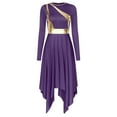 thumbnail image 3 of inhzoy Womens Color Block Praise Dance Worship Dress F1168Purple M, 3 of 7