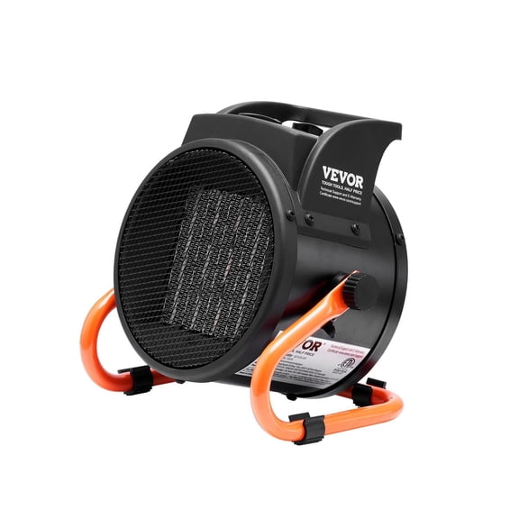 1500W PTC Fast Heating Greenhouse Heater with Overheat Protection 3 Speed Portable Electric Fan for Grow Tent Flower Room Workplace