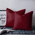 thumbnail image 3 of Pure Red Wine Throw Pillow Covers, Soft Pillowcases with Invisible Zipper, Simple Solid Color Decorative Square Pillow Cushion Covers for Living Room Couch Sofa Bed 26x26 Inches, 3 of 8