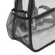 thumbnail image 2 of Sac à dos transparent en PVC, portable, fermeture éclair, grande capacité, pour l'école, noir, 2 of 4