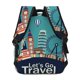 thumbnail image 4 of Fotbe Let's go Travel Mochila Casual con Estampado para Escuela, Viajes y Actividades al Aire Libre - Duradera, Ligera y Cómoda, 4 of 5