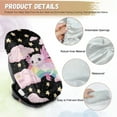 thumbnail image 6 of KUIFORTI Baby Car Seat Sun Shade Cover Reflective Infant Car Seat Sun Protection Cover Baby Travel Accessories 40" x 25", Easy to Install, Cute Axolotl, 6 of 7