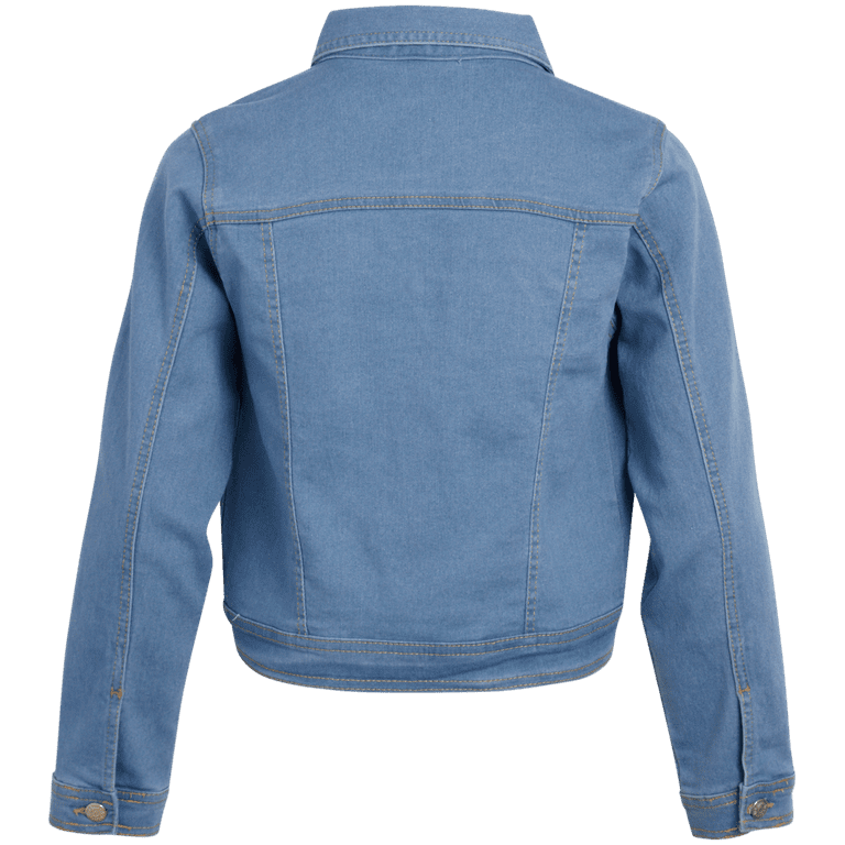 Real Love Girls Lightweight Denim Jacket Soft Stretch Jean Jacket with Pockets Size 7 16 Walmart