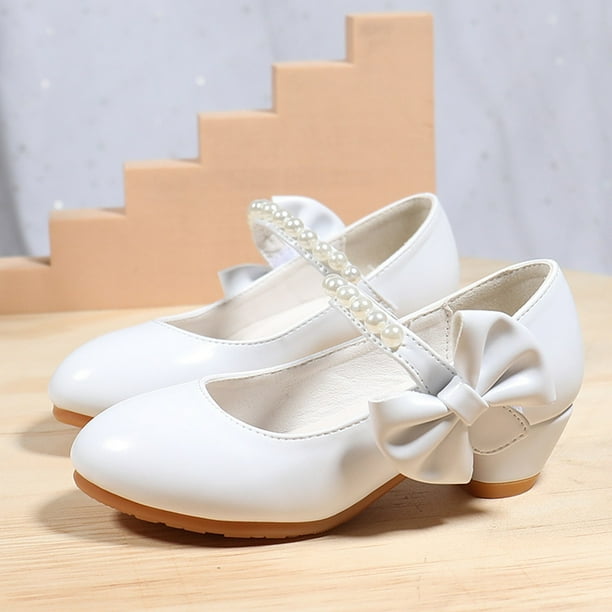nsendm Girls Shoes Big Kid Girls Running Shoe Size 3 Children Shoes Children Leather Shoes White Bow Knot Spring Toddler Girl Tennis Shoes Size 8