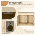 thumbnail image 6 of PawHut 3-in-1 Cat Litter Box Enclosure & Elevated Cat Bed Tree with Scratching Posts for Large & Small Kitties, Hidden Cat Litter Cabinet with Double Doors, Soft Cushion, 6 of 9