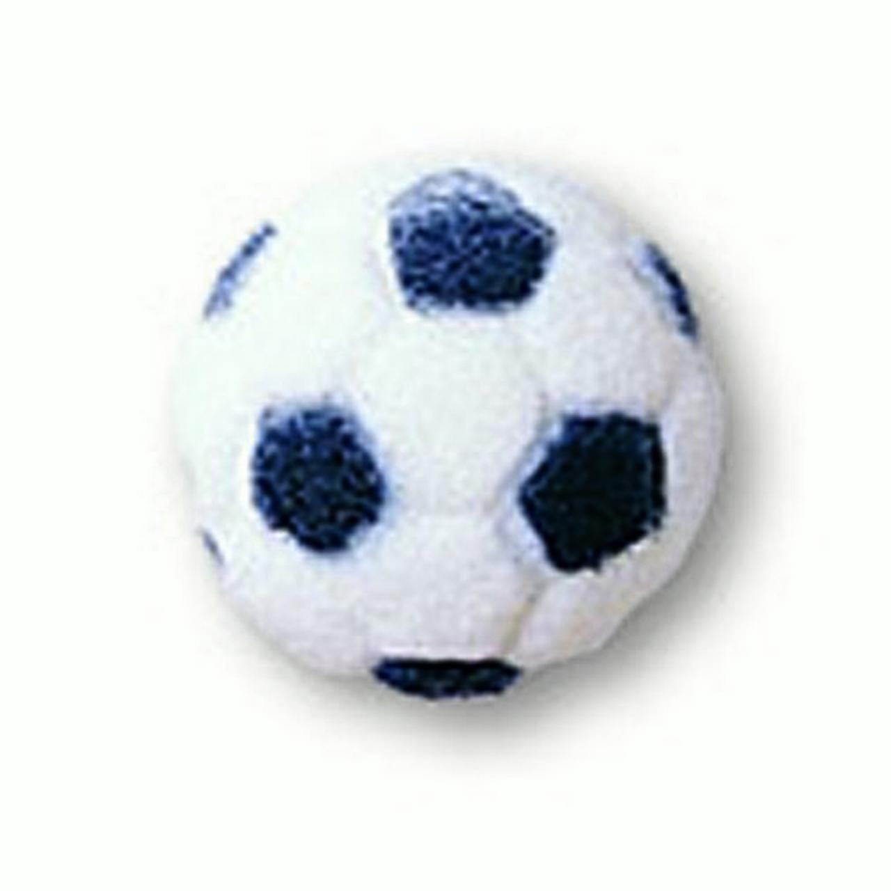 SOCCER BALLS EDIBLE CUP CAKE TOPPERS x 12-5CM WIDE. 