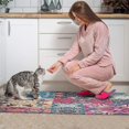 thumbnail image 4 of Bohemian Purple Square Pattern Kitchen Rugs and Mats Sets Of 2,Kitchen Decoration Rugs,Rubber Backing Non-Slip Floor Mat for Sink Washable Waterproof Laundry Room Runner Rugs, 4 of 7
