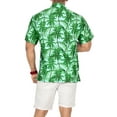 thumbnail image 4 of HAPPY BAY Men's Hawaiian Shirts Summer Beach Shirts Casual Short Sleeve Button Up Shirt Men 4XL Forest, Autumn Green Vacation Party, 4 of 5