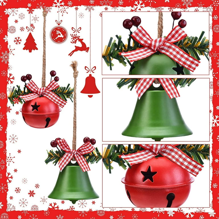 6 Pcs Christmas Bells Ornaments Christmas Jingle Bells Craft Bells