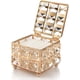 thumbnail image 1 of Estuche de maquillaje compacto cuadrado con tapa y organizador de bastoncillos de algodón con diseño de diamantes brillantes, 1 of 8