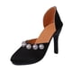 thumbnail image 5 of Zapatos de tacón alto con perlas para muñecas BJD, accesorios para figuras femeninas negro, 5 of 9