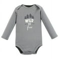 thumbnail image 6 of Touched by Nature Organic Cotton Long-Sleeve Bodysuits, Neutral Woodland, 18-24 Months, 6 of 7