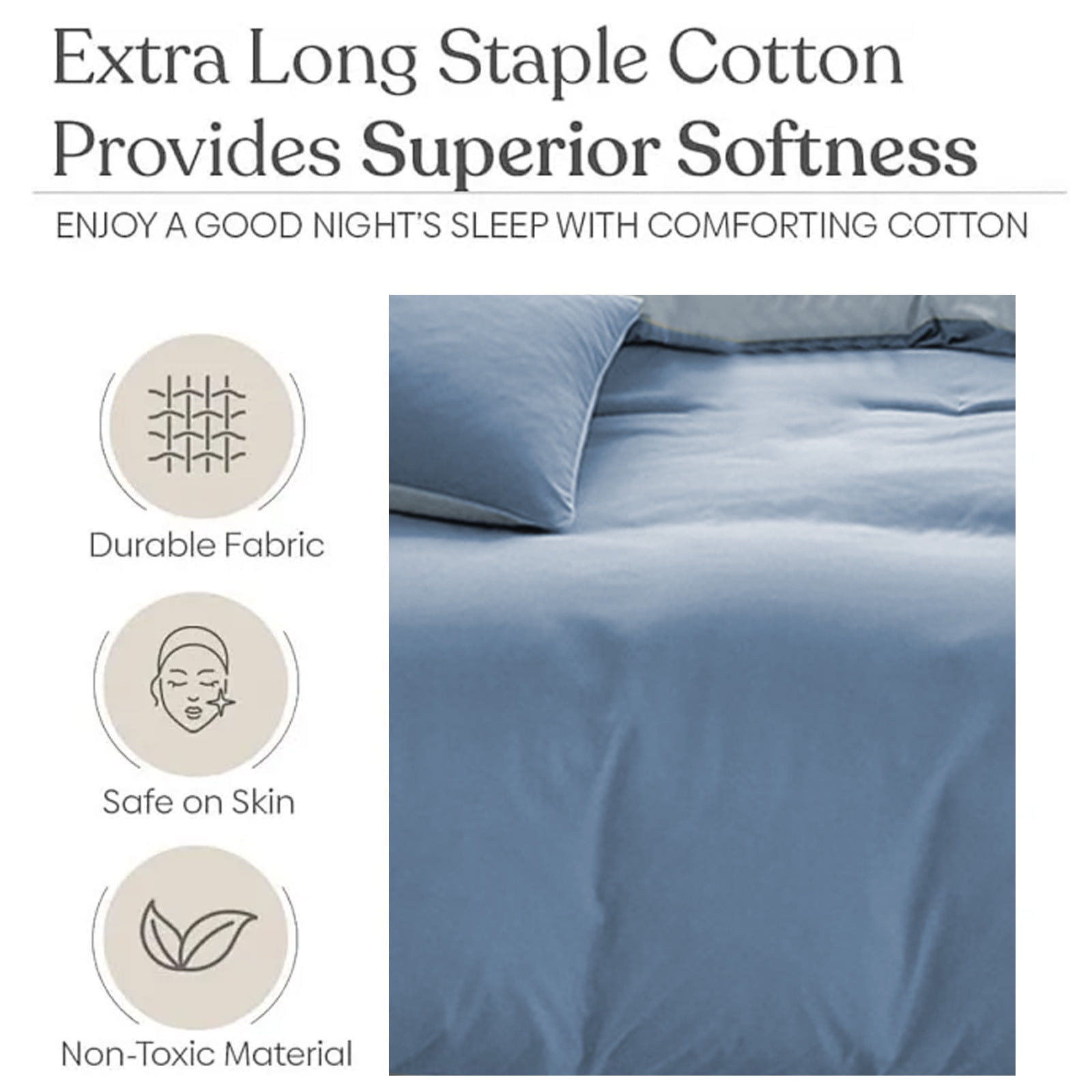 4 Piece Bed Sheets Queen/King Size Bedding Set with Duvet Cover Fitted Sheet 2 Pillowcases Soft Washed Polyester Wrinkle Free Easy Care by PALIFEUR