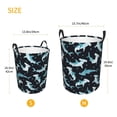 thumbnail image 2 of Laundry Basket, Blue dot hammerhead shark Laundry Hamper Waterproof Laundry Bag Clothes Hamper Laundry Bin with Handles for Bedroom, Living Room, Kids Room, 2 of 6