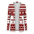 thumbnail image 4 of ClodeEU Womens Christmas Print Cardigan,Open Front Long Sleeve Cardigans,Christmas Holiday Trendy Casual Coat Red x,Womens Plus XXXL, 4 of 4