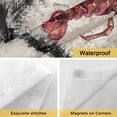 thumbnail image 4 of No Hook Vintage Coastal Shower Curtain with Snap in Liner Set, Nautical Crab Lobster Anchor Retro Art Waterproof Bathroom Curtains with See Through Top Window, Hotel Style Extra Long 72 x 96 Inch, 4 of 9