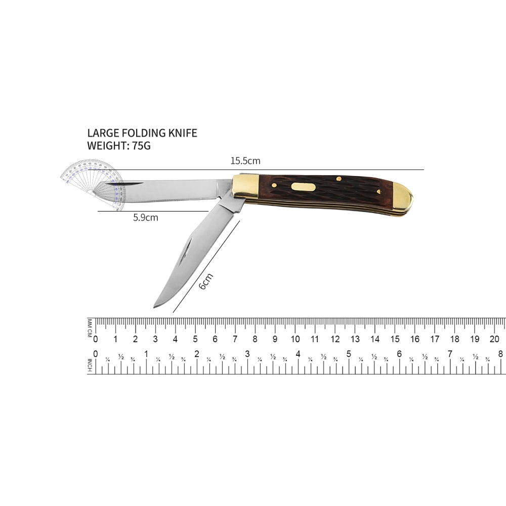 Classic Multi-Functional Copper Folding Knife - Gift for Boyfriend Dad, Outdoor Essential