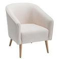 thumbnail image 2 of Wovenbyrd Rodin Modern Barrel Accent Chair, Indoor - Cream Faux Shearling, 2 of 8
