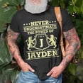 thumbnail image 3 of Never Underestimate Jayden Personalized Name Unisex TShirt, 3 of 6