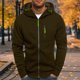 thumbnail image 5 of Adjustable Hooded Men's Casual Sweatshirt Full Zip Long Sleeve Hoodie Sweatshirt Sweat Jacket For Workouts Outdoor Use White 4XL, 5 of 5
