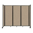 thumbnail image 1 of "Versare Room Divider 360 Portable Wall Partition | 3 Panels Wide | 8'6" x 7'6" Rye Fabric Panels", 1 of 7