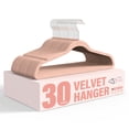 thumbnail image 1 of Velvet Hangers Simple Deluxe, paquete de 30 unidades, color rosa, antideslizantes, 1 of 7