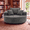 Gray, variant on 55" Oversized Round Swivel Chair, 360° Rotating Chenille Cotton Blend Accent Chair with High-Density Foam Cushion, Modern Comfy Seating for Living Room, Bedroom, Reading Nook – Beige