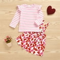 thumbnail image 4 of Baby Girls Valentine's Day Outfits Red Love Heart Ruffle Patchwork Long Sleeve Dress Tulle Tutu Skirt Dresses Role Play Outfit Fall Clothes Outfits for Girl Size 3-4, 4 of 9