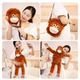 thumbnail image 3 of Gorilla ape figurine, realistic small monkey bag, plush toy, 3 of 6