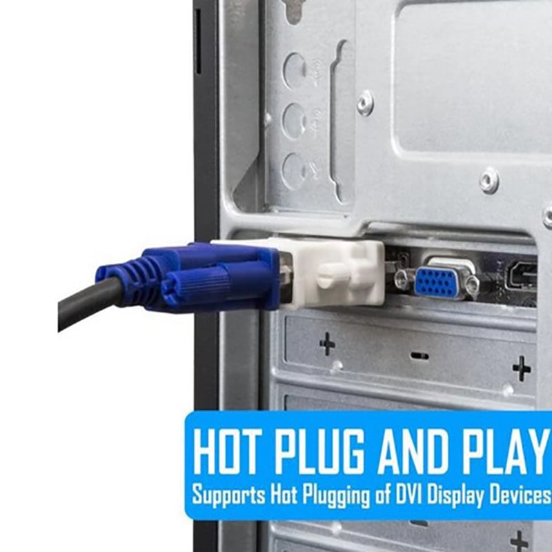 DVI to VGA Male to Female Video Converter Adapter for Graphics Cards
