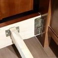 thumbnail image 2 of Paquete de 4 soportes de metal cuadrados para barandilla de cama de 40 mm en forma de U, galvanizados, resistentes al óxido, fijación con tornillos para muebles, accesorios de hardware para cama fija, 2 of 4
