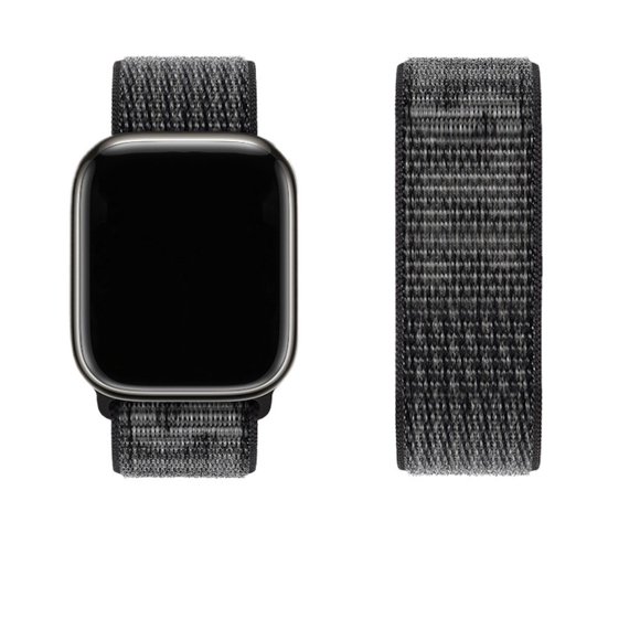 CNKOO Suitable for iwatch1-s10 watch strap with green cloud/spring cherry nylon loop Velcro wristband Apple Watch strap