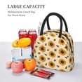 thumbnail image 5 of Salouo Sunflowers And Bee for Insulated Lunch Bag for Women/Men - Leakproof Cooler Tote Bag Organizer - Reusable Lunch Box for Office Picnic Hiking Beach-One Size, 5 of 6