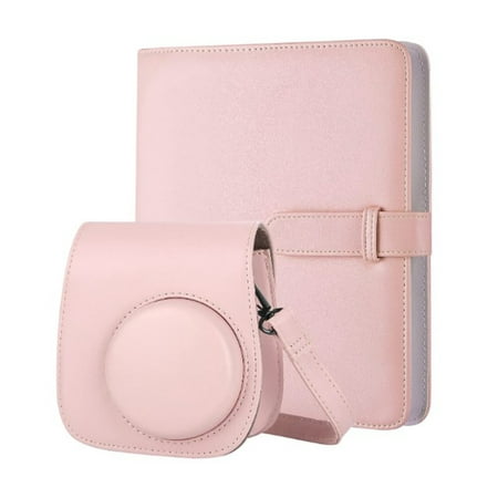 Image of Leather Camera Bag Photo Case Pouch for Fujifilm Instax Mini 11 9 8 (Pink)